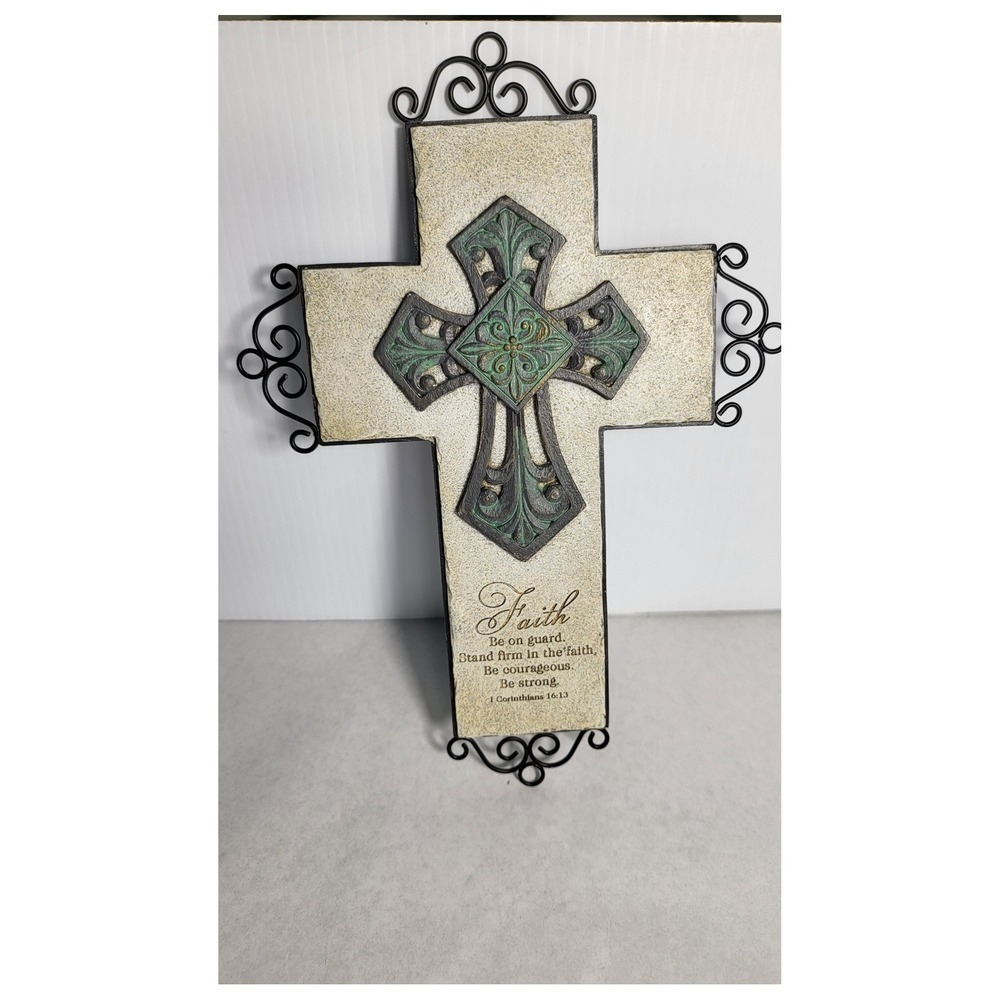 Faith Cross Wall Decor‎ Inspirational Religious Home Accent Scripture Art - Picture 2 of 5